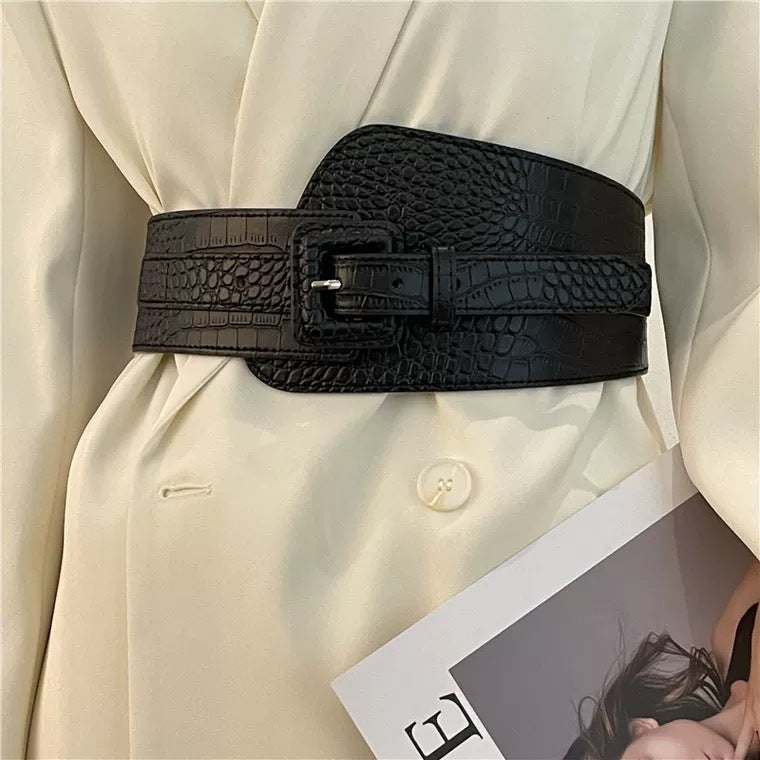 Ceinture à motif crocodile