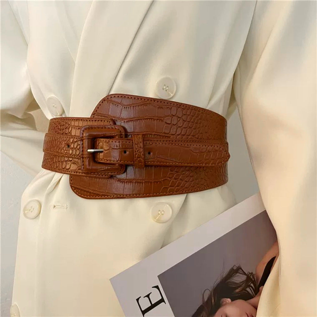 Ceinture à motif crocodile