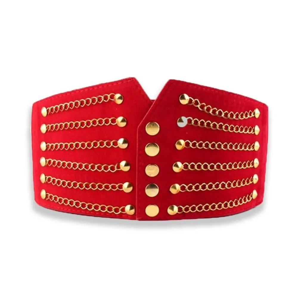 Ceinture large à rivets
