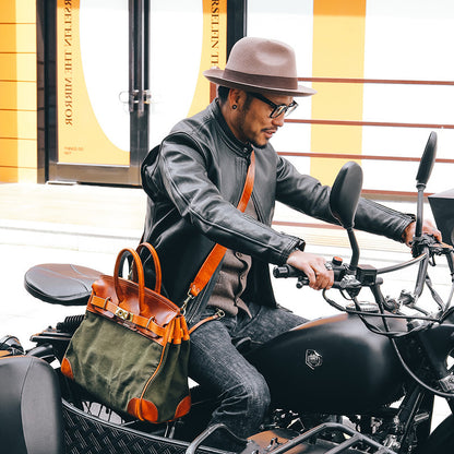Sac en cuir rétro