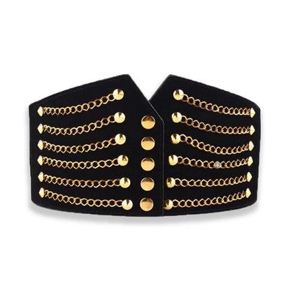 Ceinture large à rivets