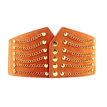 Ceinture large à rivets