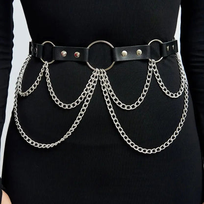 Ceinture à chaîne avec pampilles