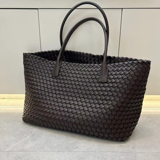Handwoven Leather Tote